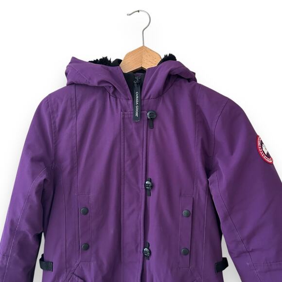 Canada Goose Kensington Parka Down Coat Jacket Purple Small Women’s - Picture 2 of 16